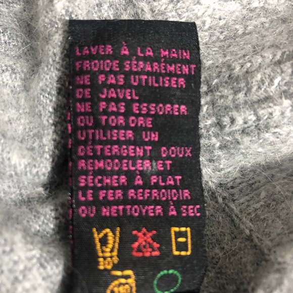 Colour Works Ruffle Gray Soft Angora Wool Cardigan - Picture 11 of 13